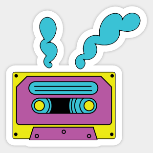 Retro Graffiti Cassette Tape Sticker